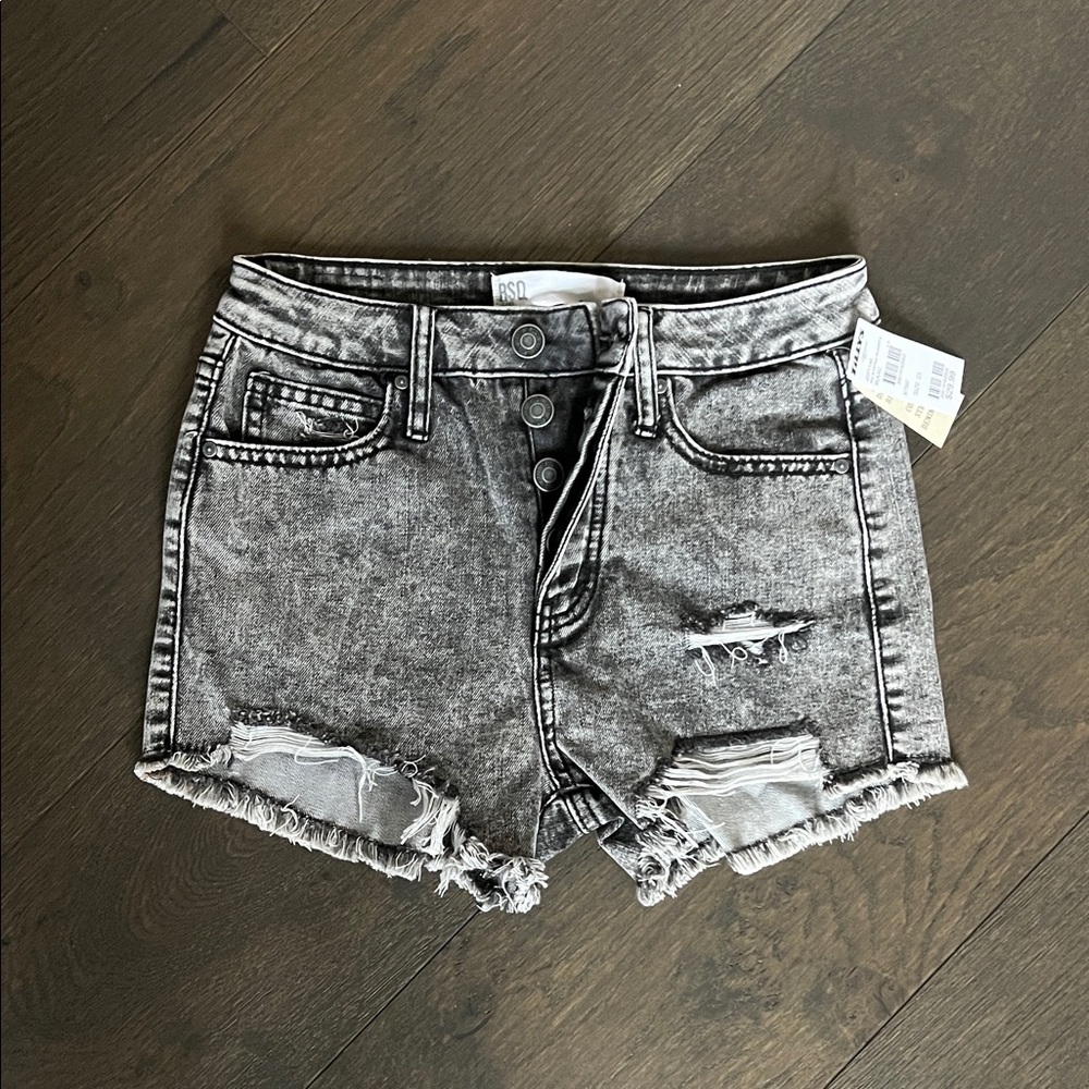 Tilly's Gray Distressed Jean Shorts